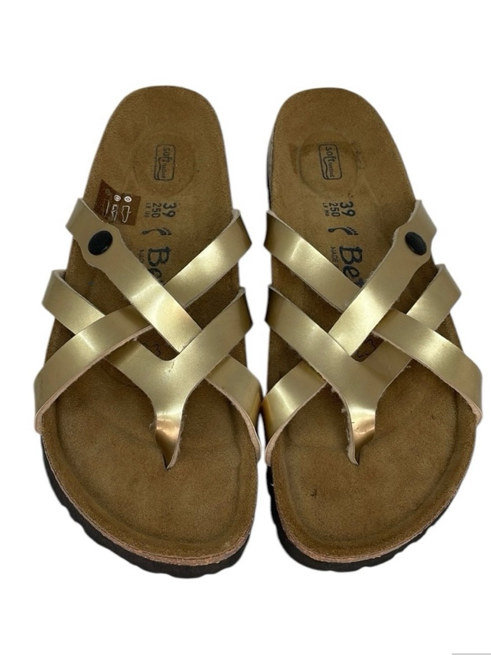 Birkenstock Betula Mia Gold Sandals - Size 39 - Picture 1 of 5